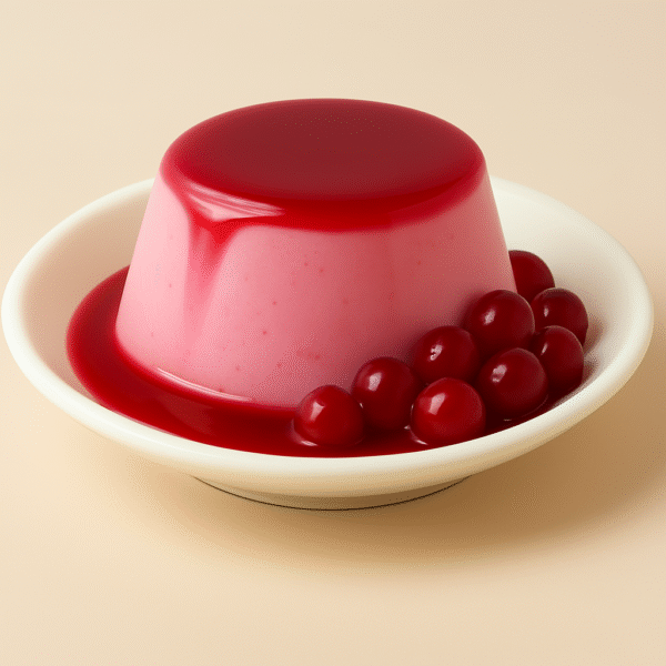 Raspberry-jelly-pudding